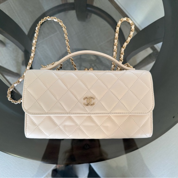 CHANEL Handbags - Chanel Beige Quilted Shoulder Bag